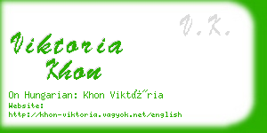 viktoria khon business card